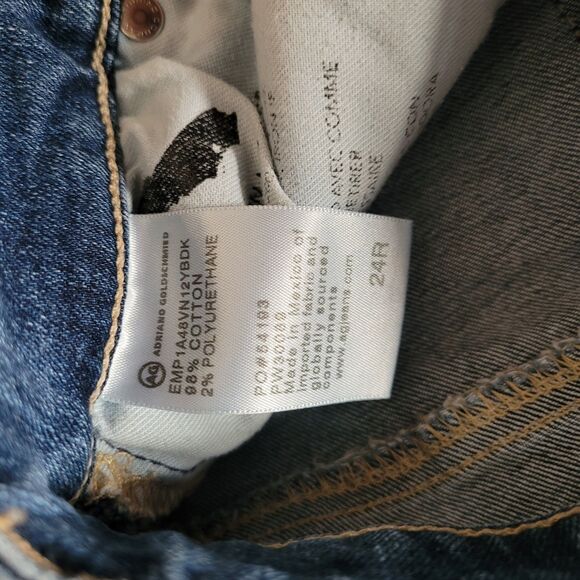 AG Adriano Goldschmied Mari Jeans Sz 24R 24x25.5 High Rise Slim Straight Stretch - Picture 3 of 7